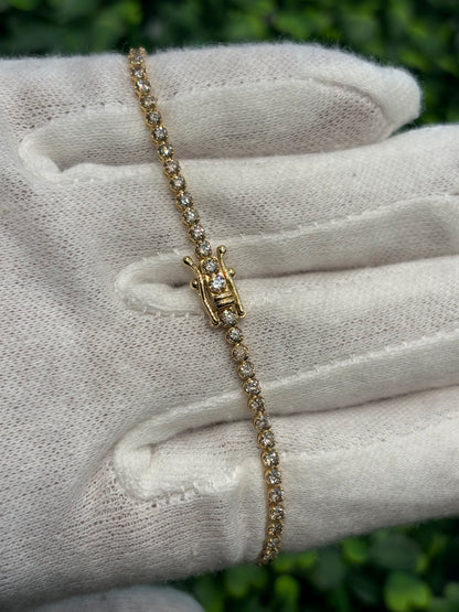 18 Kt Champagner Tennisarmband 2 ct Diamanten